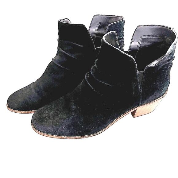 Cole Haan Alayna Slouch Stack Heeled Suede Booties Black Women’s Size 9 - Picture 1 of 7